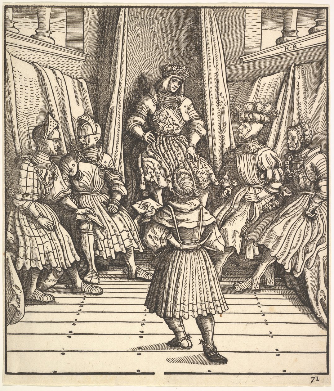 Ilustrace z Bílého krále Der Weiß König, 15.-16. století. od the Elder Hans Burgkmair