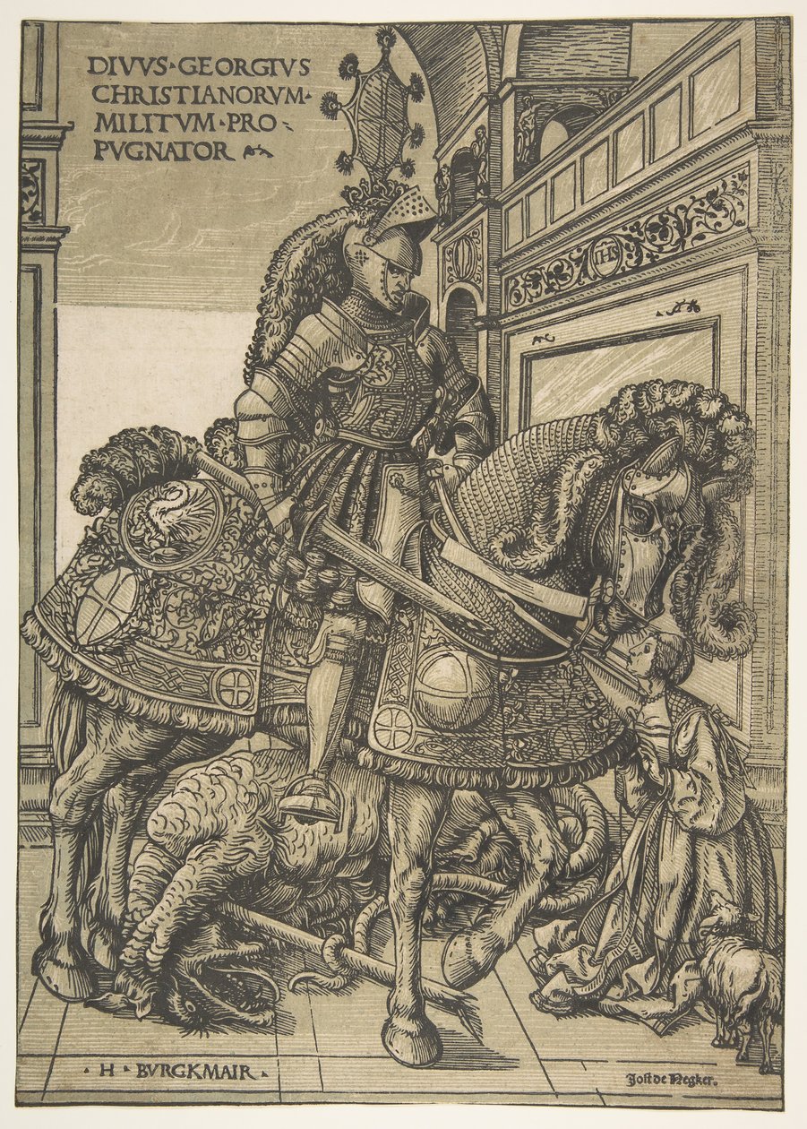 Svatý Jiří na koni, 15081518. od the Elder Hans Burgkmair