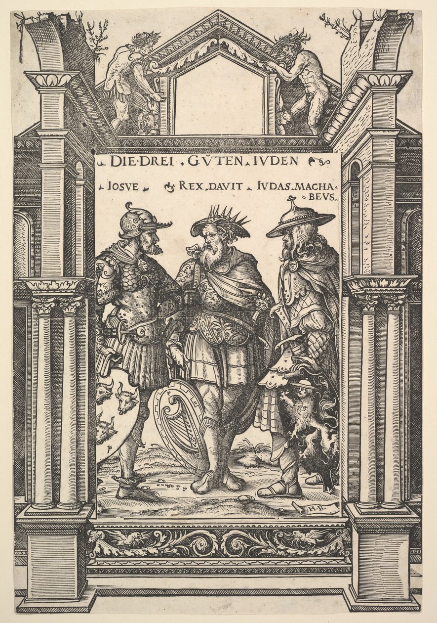 Tři židovští hrdinové, z Heroes and Heroines, 1516. od the Elder Hans Burgkmair
