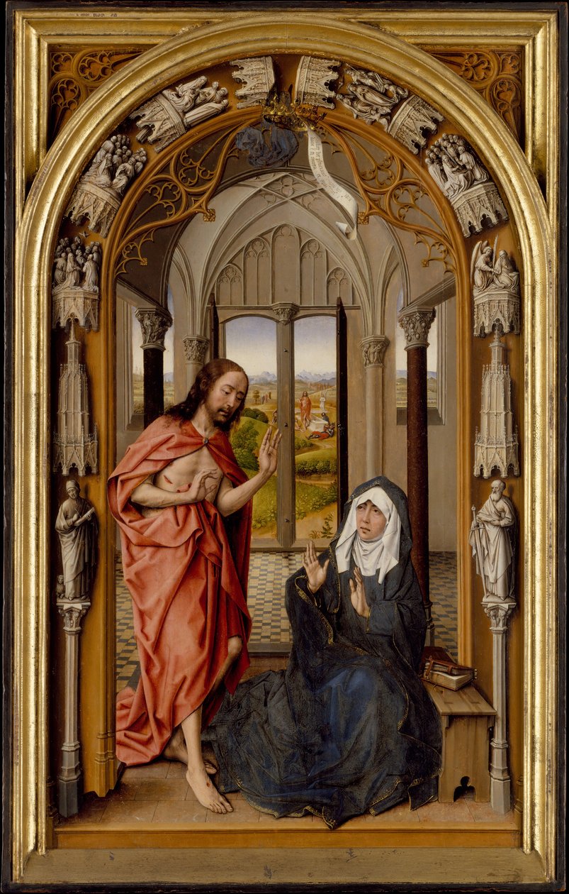 Kristus se zjevuje své matce, ca. 1496. od the Elder Juan de Flandes