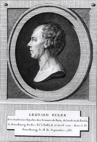 Portrét Leonarda Eulera (1707-83) (rytina) (černobílá fotografie) od the Younger Dupin