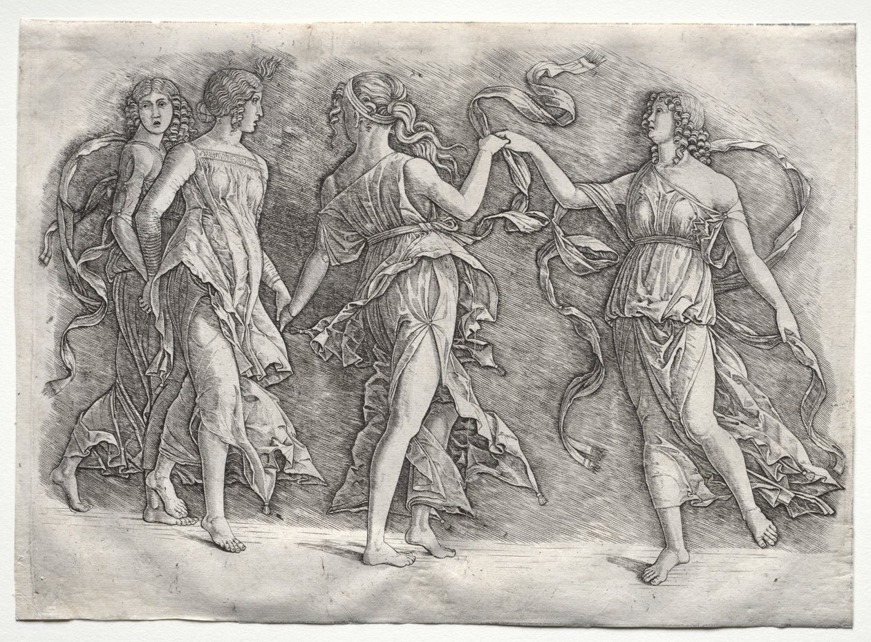 Čtyři tančící múzy, c. 1497. od the so called Premier Engraver