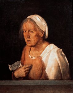 La Vecchia (Stará žena) po roce 1505 (olej na plátně)