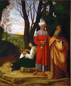 Drei Philosophen, Pythagoras, Thales und Pherekydes von (1476/8-1510) Giorgione