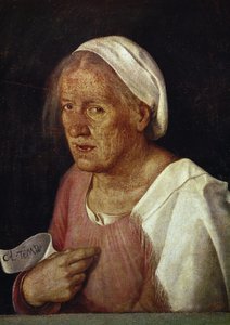 La Vecchia (Stará žena), po roce 1505 (olej na plátně)