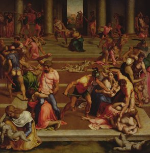 Masakr nevinných (tempera na panelu) od (1509 66) Daniele da Volterra