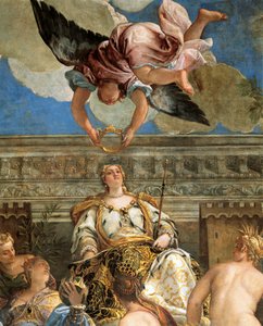 Apoteóza Benátek od Paola Veronese (1528-1588), freska, detail, Sala del Maggior Consiglio (síň Velké rady), Palazzo Ducale, Benátky