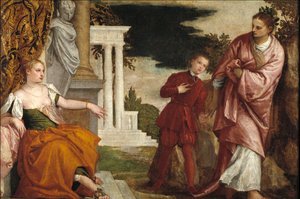 Mladý muž mezi ctností a ctností - Mladý muž mezi ctností a neřestí - Veronese, Paolo (1528-1588) - cca 1581 - Olej na plátně - 102x153 - Museo del Prado, Madrid od Veronese