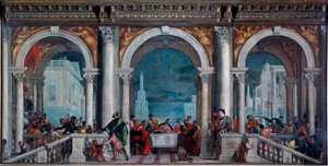 Jídlo v Levi Painting od Paola Veronese Caliariho (1528-1588) 1573 Rozměr 5,51 x 13,1 m Benátky, Gallerie del 