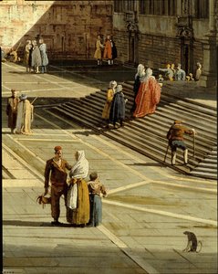 Der Eingang zum Canal Grande und die Kirche der Salute von (1697-1768) Canaletto