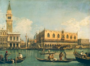Molo z Bacino di San Marco na Den Nanebevstoupení Páně, Giovanni Antonio Canal, známý jako Canaletto (1697-1768), Olej na plátně, 53,5x71 cm, 1730-1