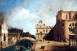 Benátky, škola sv. Marka od Canaletto