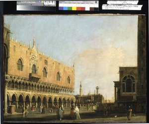 Pohled na Piazzetta San Marco při pohledu na jih (olej na plátně)