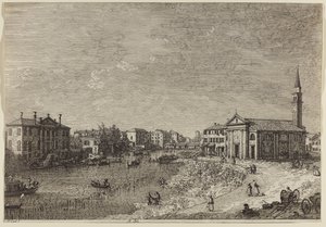 Al Dolo (lept na položený papír) od Canaletto