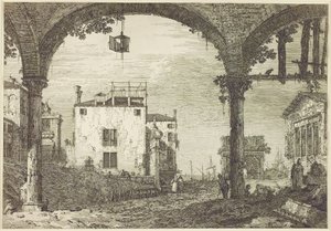 The Lantern Portico, c.1744 (lept) od Canaletto