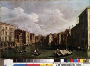 ""Pohled na Canal Grande v Benátkách"" (Benátky) Obraz Giovanni Antonia Canal detto il Canaletto (1697-1768). Muzeum výtvarného umění Mikalojus Konstantinas Ciurlionis z 18. století, Kaunas, Litva od Canaletto