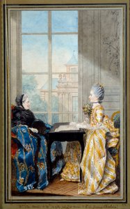 Portrét Madame du Moutier a Mademoiselle La Ville, manželka Monsieur Clermont d