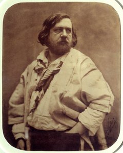 Portrét francouzského spisovatele Theophila Gautiera (1811-1872) v bílé halence Fotografie Felixe Tournachon dit Nadar (1820-1910) 1854 Paříž, musee d