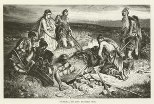 Pohřeb v době bronzové (rytina)
