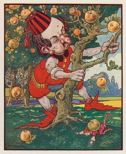 Ilustrace ke knize Gulliverovy cesty Jonathana Swifta (barevná litografie) od (after) American School