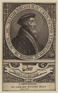 John Calvin, francouzský teolog a pastor protestantské reformace (rytina)