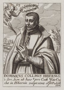 Dominic Collins, irský jezuita a katolický mučedník (rytina) od (after) English School