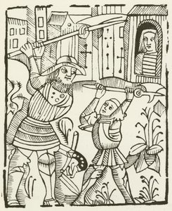 Guy of Warwick (rytina) od (after) English School