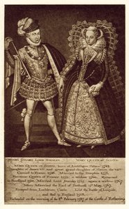 Henry Stuart Lord Darnley, Mary Queen Of Scots (litho) od (after) English School