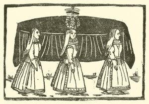 Ilustrace k The Roxburghe Ballads (dřevořez) od (after) English School