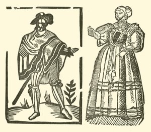Ilustrace k The Roxburghe Ballads (dřevořez) od (after) English School