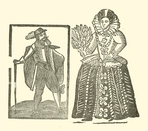 Ilustrace k The Roxburghe Ballads (dřevořez) od (after) English School