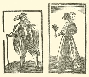 Ilustrace k The Roxburghe Ballads (dřevořez) od (after) English School