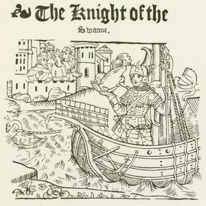 The Knight Of The Swanne (rytina) od (after) English School