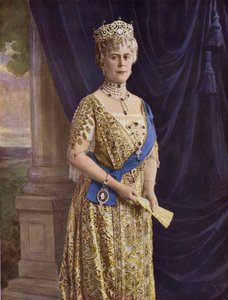 Její Veličenstvo královna Mary (barevná fotografie) od (after) English photographer