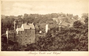 Zámek a kaple Rosslyn (černobílá fotografie) od (after) English photographer