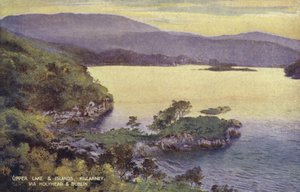 Horní jezero a ostrovy, Killarney, přes Holyhead a Dublin (barevné foto) od (after) English photographer