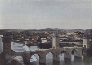 Cahors, Pont Valentre (barevné foto) od (after) French Photographer