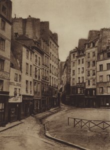 Roh rue Jean-de-Beauvais a rue Lanneau (černobílá fotografie)