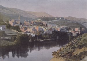 Creyssels on the Tarn (barevné foto) od (after) French Photographer