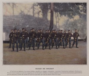 Vojácká škola (barevné foto) od (after) French Photographer