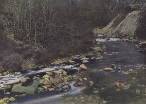 Gorges de la Cere poblíž Laval de Cere (barevné foto) od (after) French Photographer