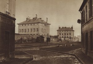 Bariéra Itálie v roce 1866 s pavilony Ledoux (čb foto) od (after) French Photographer
