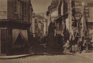 Rue de Lourcine (černobílá fotografie) od (after) French Photographer