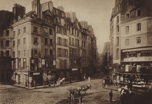 Staré náměstí Place Maubert (černobílá fotografie) od (after) French Photographer
