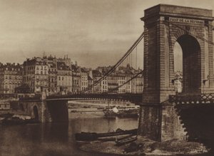 Pont Louis-Philippe, most reformy během revoluce v roce 1848 (černobílá fotografie) od (after) French Photographer