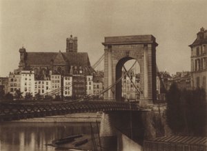 Pont Louis-Philippe směrem k pravému břehu (černobílá fotografie) od (after) French Photographer
