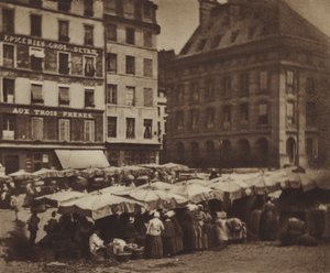 Quai du Marche Neuf (černobílá fotografie) od (after) French Photographer