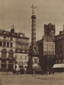 Place du Chatelet, fontána je na svém původním místě (černobílá fotografie) od (after) French Photographer