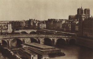 Quays Desaix a Napoleon, dnes Quai de la Corse (černobílá fotografie) od (after) French Photographer