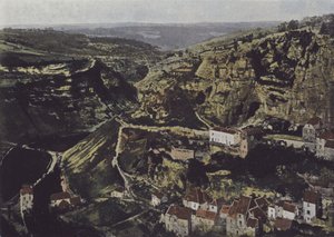 Roc-Amadour, Pohled na Causse de Gramat (barevné foto) od (after) French Photographer